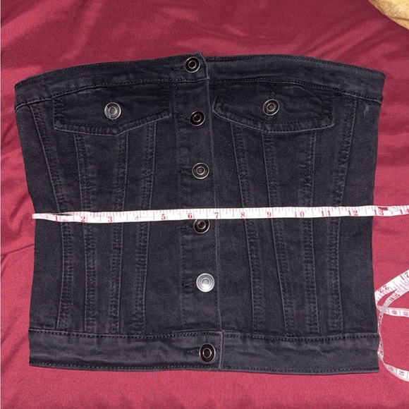 Black Denim Tube Top - Picture 5 of 7